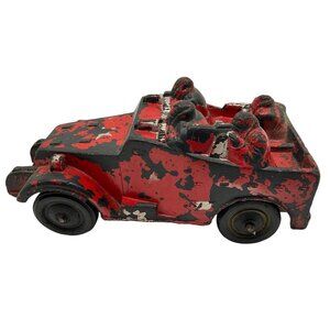 Sun Rubber Company Vintage 1940's  Army Radio & Machine Gun 4 Man Vehicle